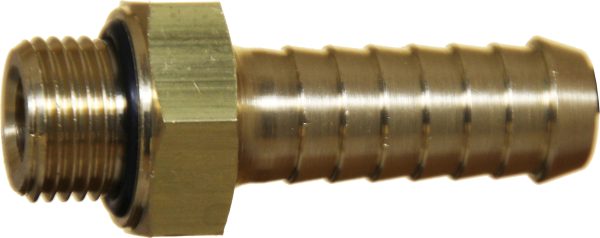 Brass Metric Hosetail x Metric Hosetail with O-Ring