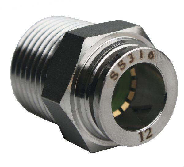 Male Connector R-Fit S/S Metric